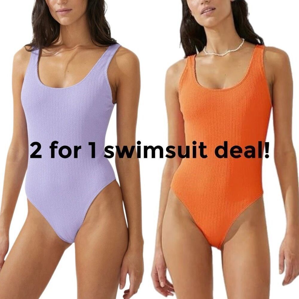 NWT cotton on swimsuits. Get 2! One lilac and one orange. Size L